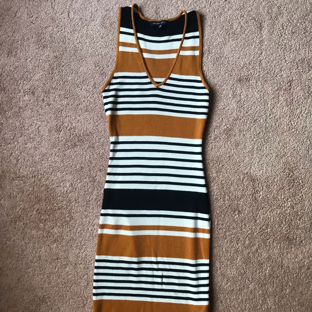 Kendall + Kylie Striped Knit Dress